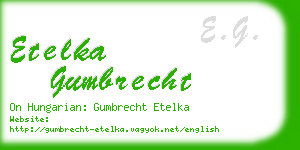 etelka gumbrecht business card